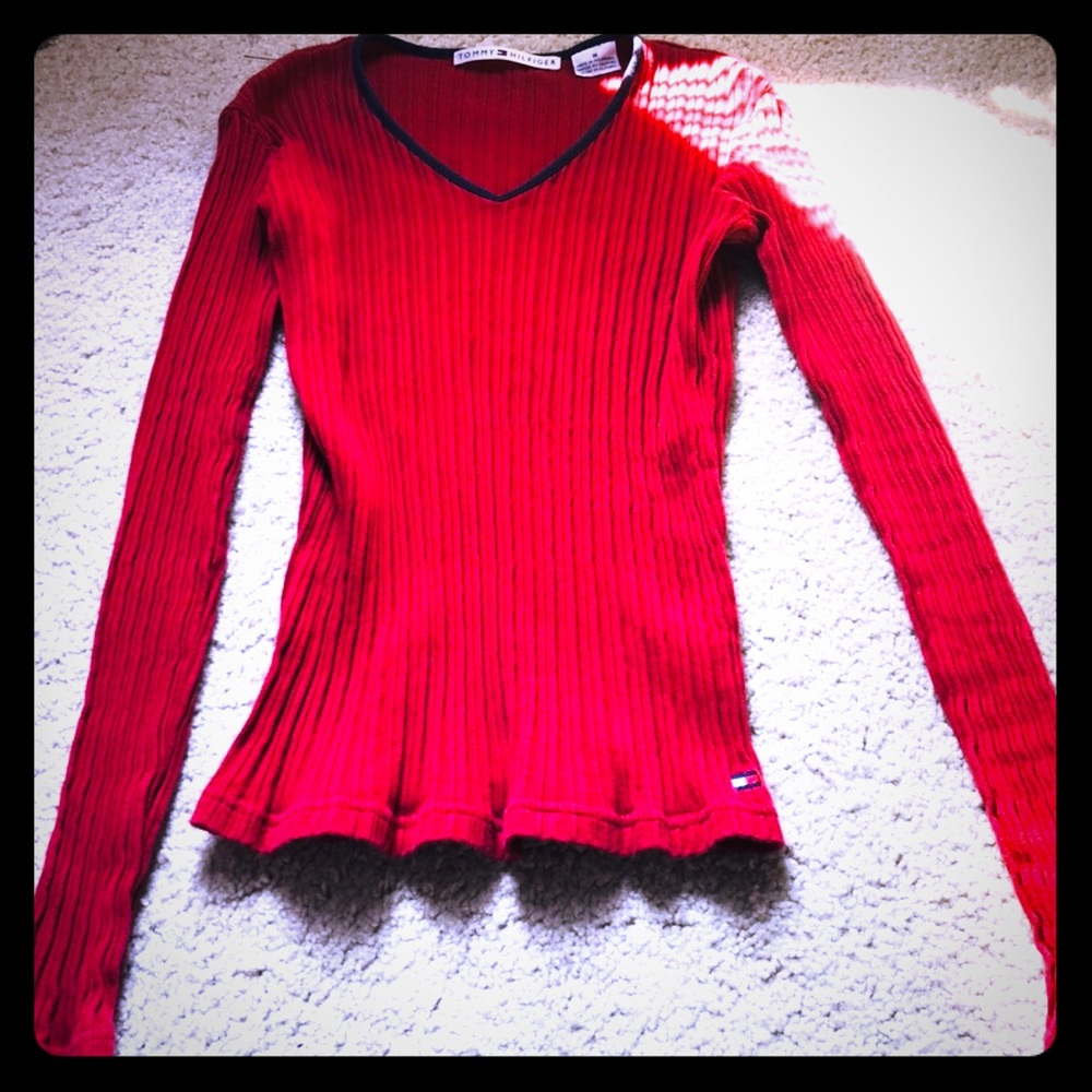 Tommy Hilfiger long sleeve red top